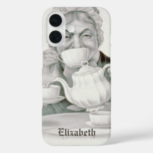 Coques iPhone 16 Tea Party vintage, une coupe qui applaudit