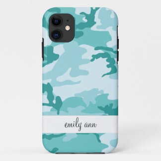 Case-Mate iPhone Case Teal et motif urbain bleu vert de Camoflage