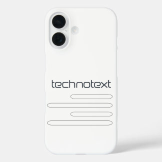 Coques iPhone 16 Technotext Techno Text Logo