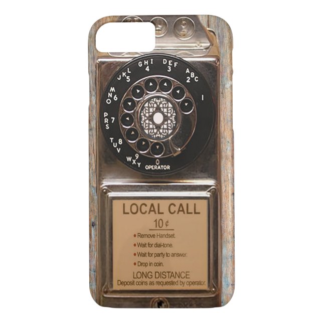 Coques Case-Mate iPhone Téléphone antique rotatif payant rude (Dos)