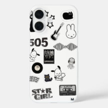 téléphone y2k noir et blanc