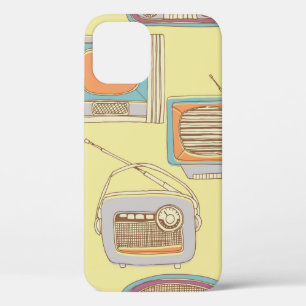 Case-Mate iPhone Case télévision rétro et radio. motif transparent