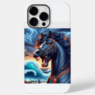 Coque Pour Pour iPhone 14 Pro Max Tempête de Cheval Noir