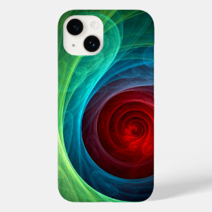 Coque Pour iPhone 14 Tempête rouge Floral Art moderne Abstrait Motif co