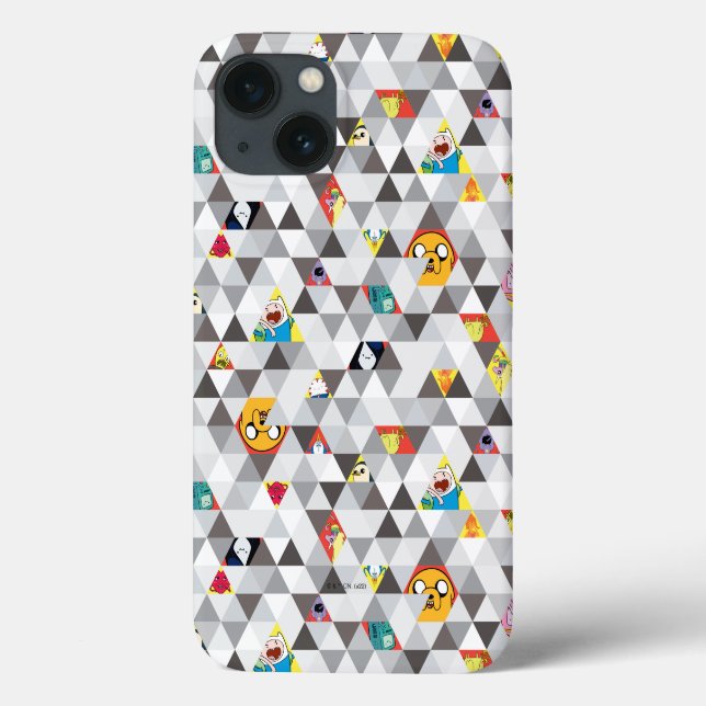Coques Case-Mate iPhone Temps d'aventure | Motif de caractères triangulair (Verso)