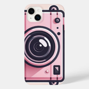 Coque Pour iPhone 14 Plus Tendance Rose Instantané Shoot Appareil Photo