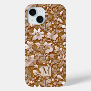 Coque Pour iPhone 15 Terracotta Burnt Orange Boho botanique moderne