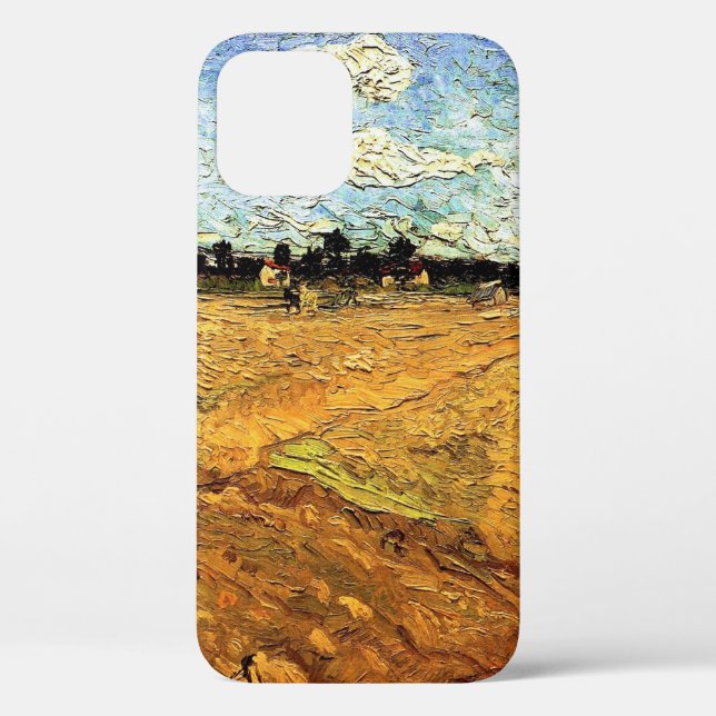 Coques Case-Mate iPhone Terrain coulé (les Furrows) par Vincent van Gogh (Verso)