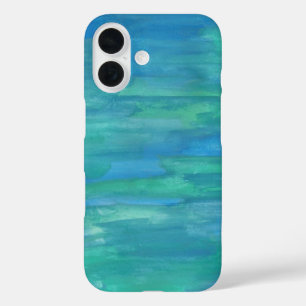 Coques iPhone 16 Terre Mère Abstrait en Bleu
