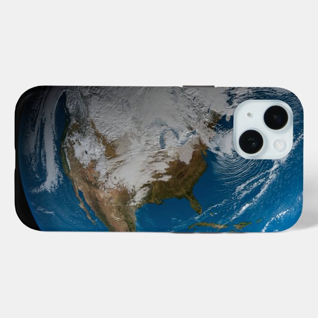 Coques Case-Mate iPhone Terre Pleine Avec Des Nuages Simulés Sur L'Amériqu (Verso (horizontal))