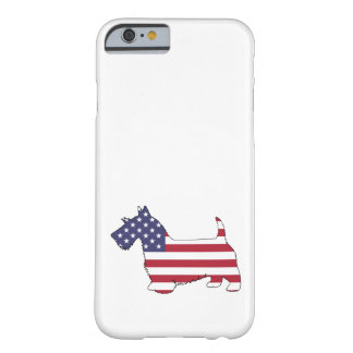 Coque iPhone 6 Barely There Terrier écossais - "drapeau américain "