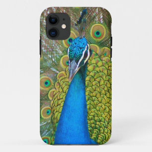 Coque Case-Mate Pour iPhone Tête bleue Peacock avec et des plumes de queue col