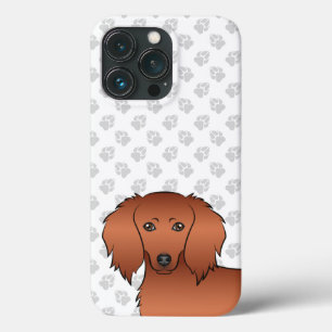 Case-Mate iPhone Case Tête de chien cartoon mignon teckel à longs poils