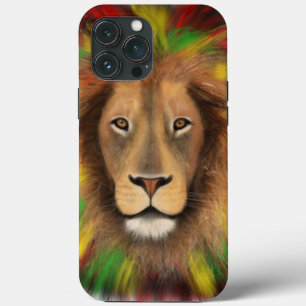 Case-Mate iPhone Case Tête de lion Rasta rouge jaune vert dessin Jamaïqu