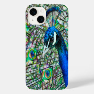 Coque Pour iPhone 14 Tête de paon électrique