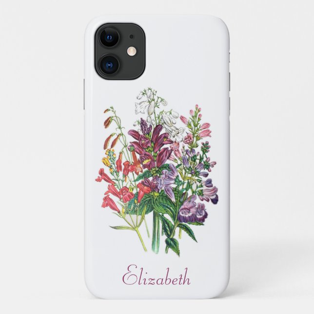 Coques Case-Mate iPhone Tête de torche personnalisée et Fleurs de langue d (Dos)