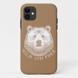 Case-Mate iPhone Case Tête D'Ours, Sauvage Et Libre, Illustration Dessin