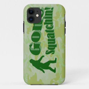 Coque Case-Mate Pour iPhone Texte Gone Squatchin sur camouflage vert