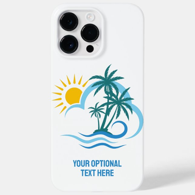 Coques Case-Mate iPhone Texte personnalisé Îles tropicales (Verso)