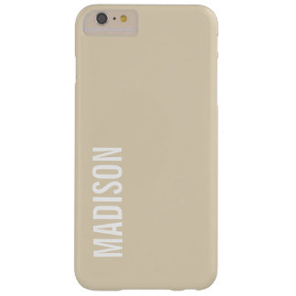 Coque iPhone 6 Plus Barely There Texte personnalisé / Tan