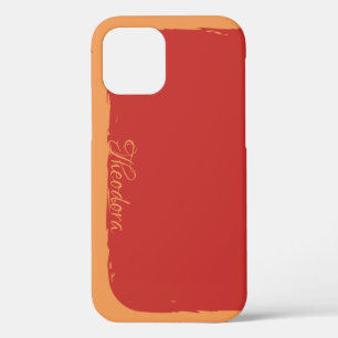 Case-Mate iPhone Case Texte rouge et blanc orange Abstrait