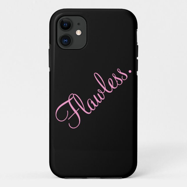 Coques Case-Mate iPhone Texte sans défaut noir et rose (Dos)