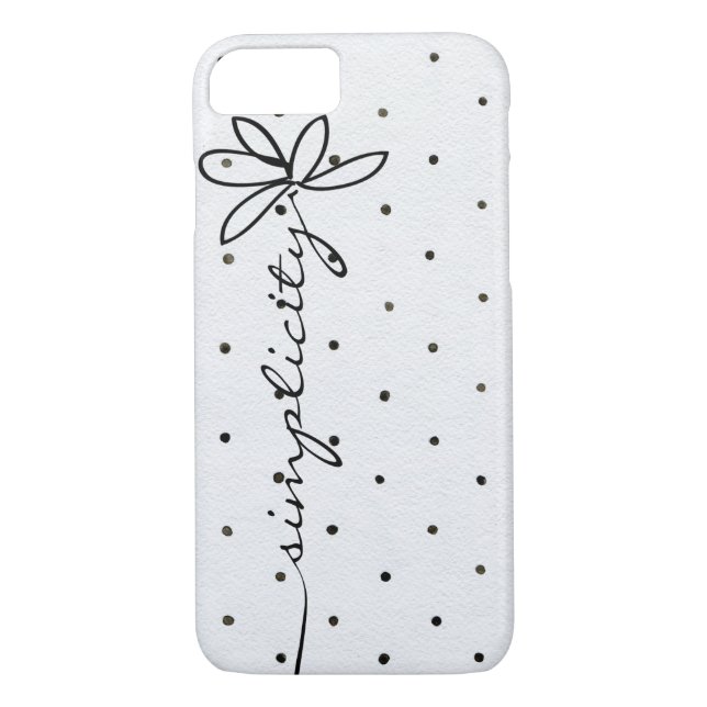 Coques Case-Mate iPhone texte simplicité sur pois (Dos)