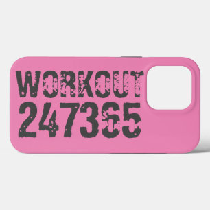 Case-Mate iPhone Case Texte usé et rayé Workout 247365 rose