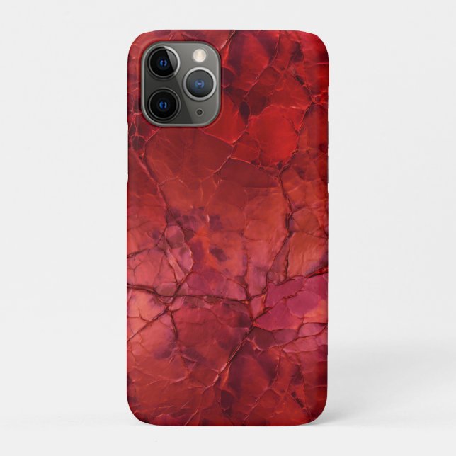 Coques Case-Mate iPhone Textes, Cracks, Vains en rouge profond (Dos)