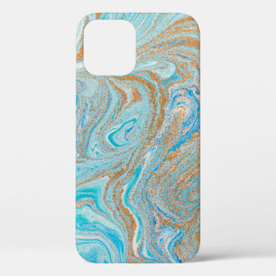 Case-Mate iPhone Case texture Abstraite en marbre bleu