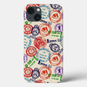iPhone 13 Case Texture avec de vrais timbres.