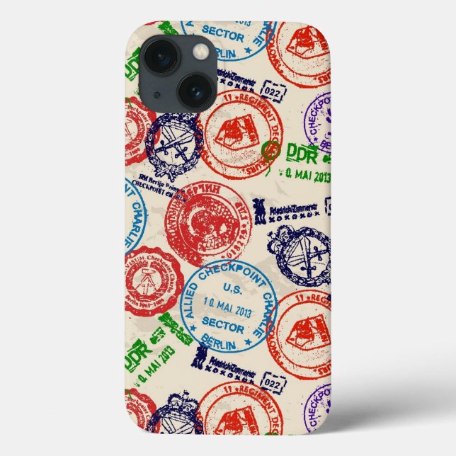 Coques Case-Mate iPhone Texture avec de vrais timbres (Verso)