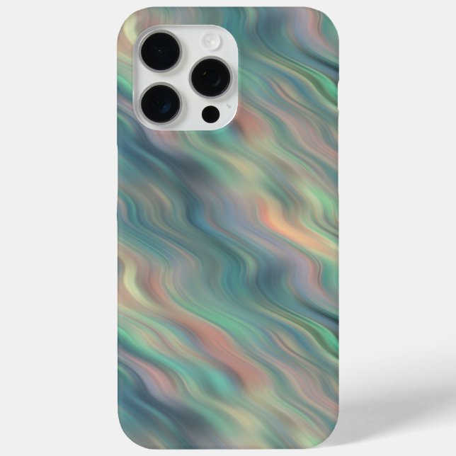 Coques Case-Mate iPhone Texture bleue Iris Wavy (Verso)