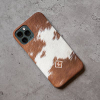 Texture Brown et blanche de la vache Monogramme