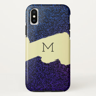 Case-Mate iPhone Case Texture de jeans bleus (violet)