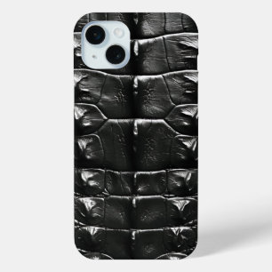 Coque iPhone 15 Mini Texture de la peau de crocodile exotique