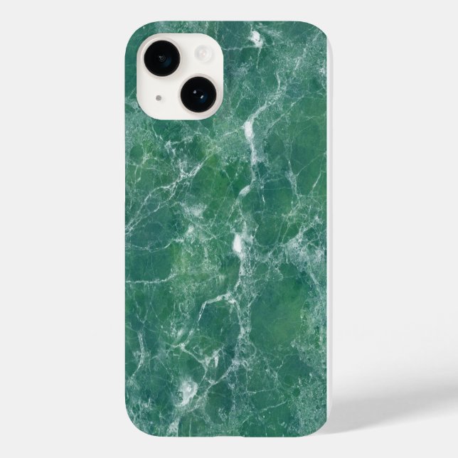 Coques Case-Mate iPhone Texture de marbre vert (Verso)