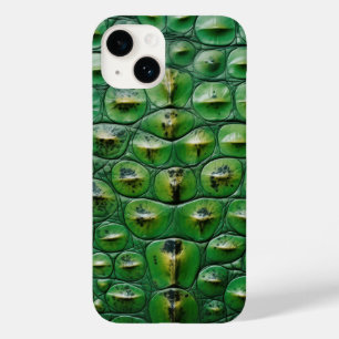 Coque Pour iPhone 14 texture de peau de crocodile animal vert écaille s