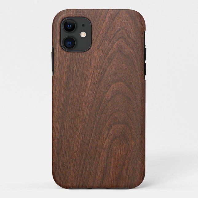 Coques Case-Mate iPhone texture en bois rouge (Dos)