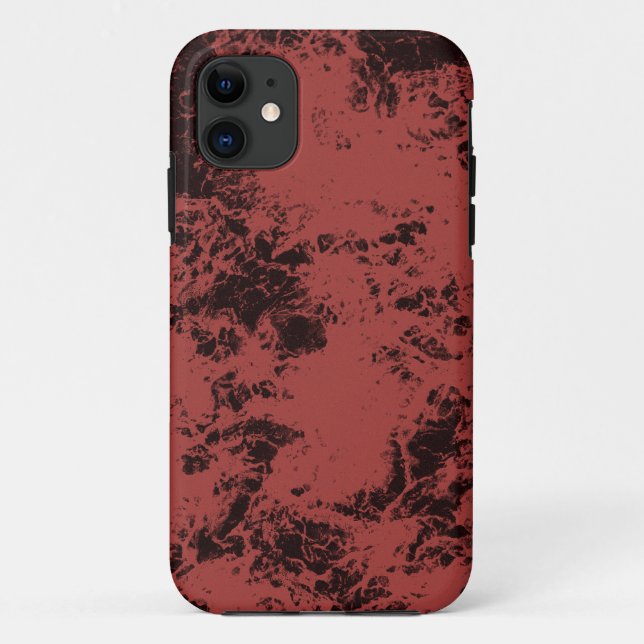 Coques Case-Mate iPhone Texture en marbre rouge en terre cuite (Dos)