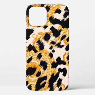 Case-Mate iPhone Case Texture léopard avec motif baroque or