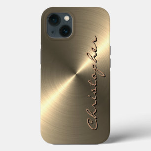 Case-Mate iPhone Case Texture métallique métallique personnalisée en tit