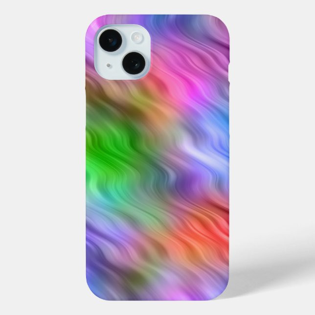 Coques Case-Mate iPhone Texture ondulée Fleur sauvage colorée (Verso)
