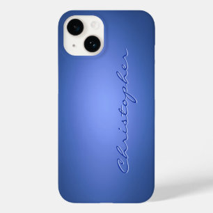 Coque Pour iPhone 14 Texture radiale bleu clair personnalisée 15
