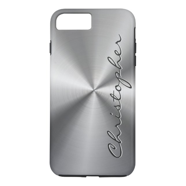 Coques Case-Mate iPhone Texture radiale métallique personnalisée (Dos)