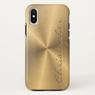 Case-Mate iPhone Case Texture radiale métallique personnalisée d'or