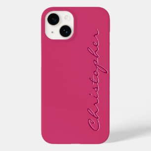 Coque Pour iPhone 14 Texture radiale rose personnalisée 15