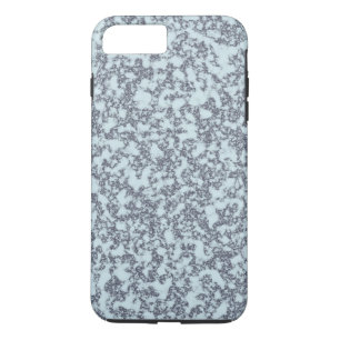 Coque iPhone 8 Plus/7 Plus Texture simple en marbre gris blanc personnalisée