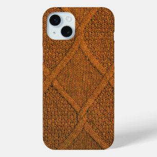 Coque iPhone 15 Mini texture tricotée Abstraite