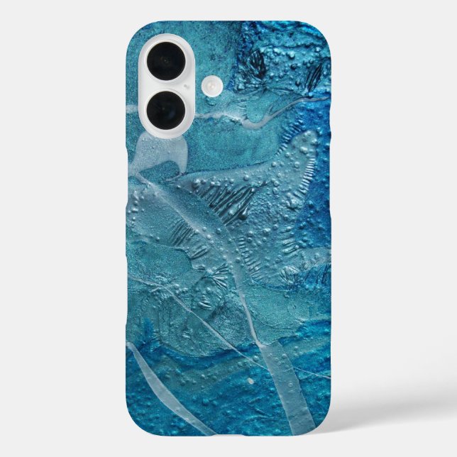 Coques Case-Mate iPhone Texture Turquoise contemporaine (Verso)